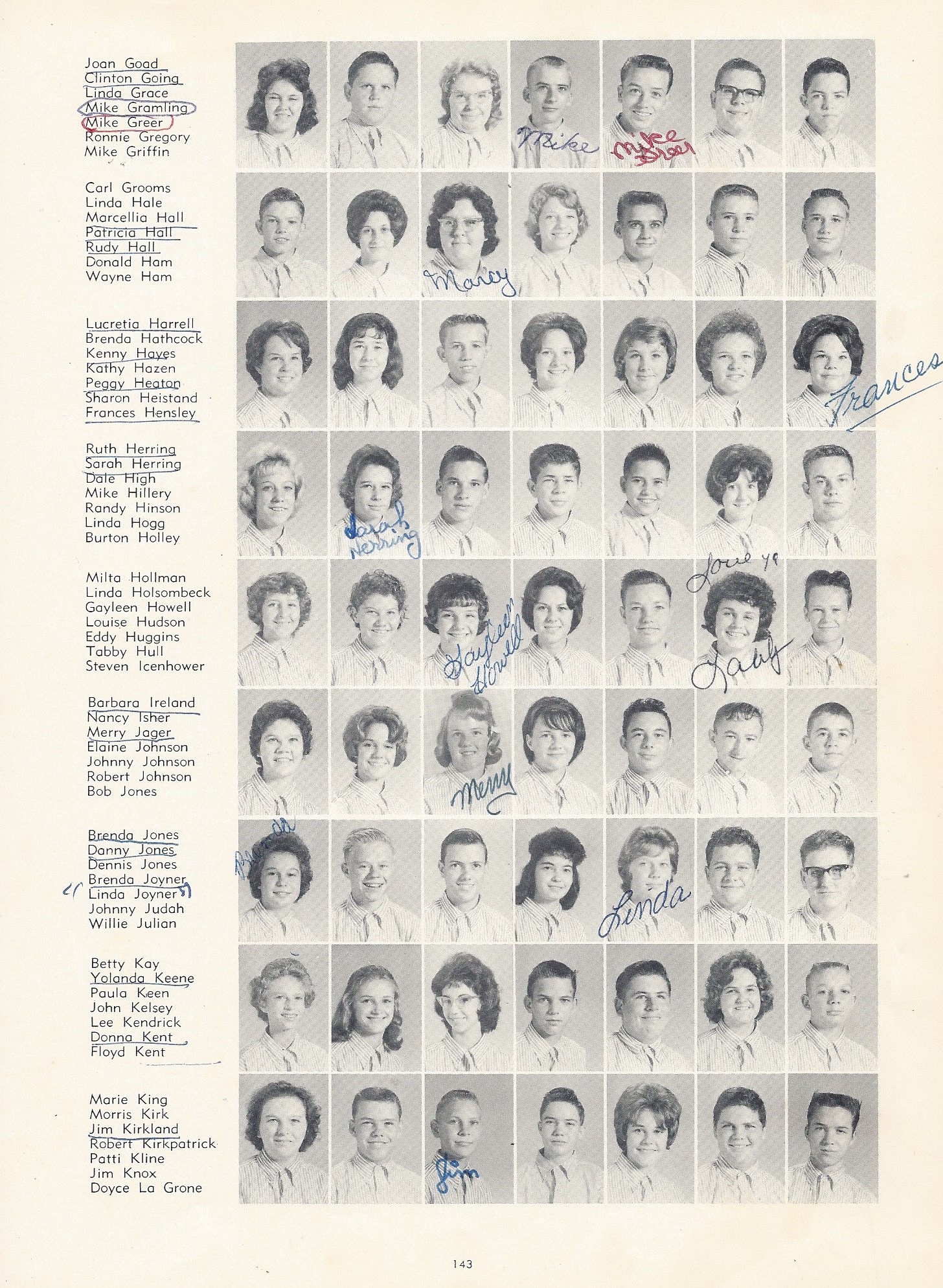 FRESHMEN (IN 1964) (click on picture to zoom) 