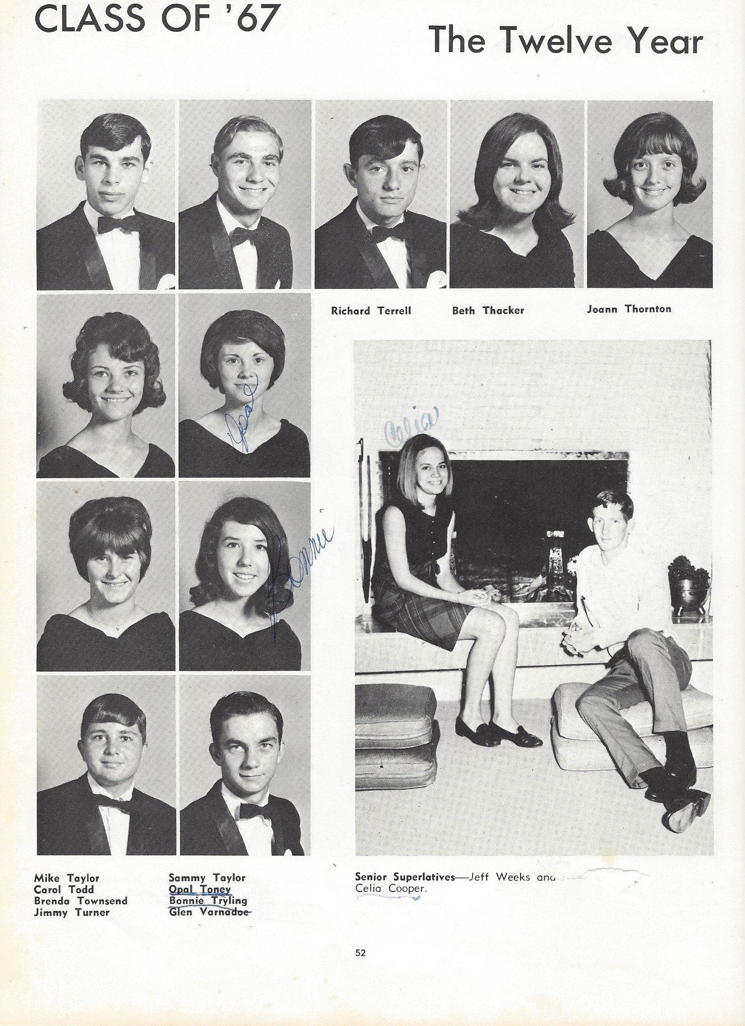 SENIORS(IN 1967) (click on picture to zoom) 